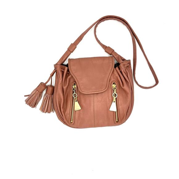 See By Chloe Smooth Leather Mauve Tassel Crossbody Bag - Picture 3 of 12